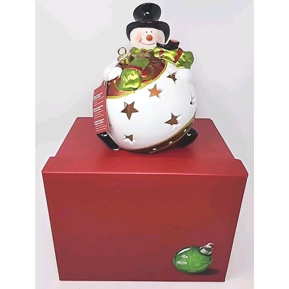 Snowman Luminary Flameless Candle U268